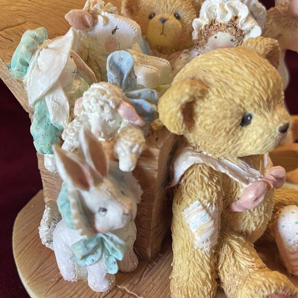 CHERISHED TEDDIES Christopher #950483 Bear with Toy Chest FIGURINE 1991  1164HT - Picture 10 of 14